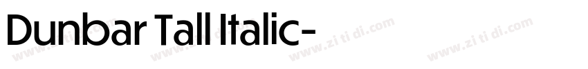 Dunbar Tall Italic字体转换
